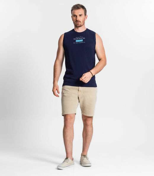 Regata De Meia Malha Masculina Diametro Azul
