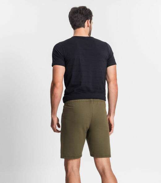 Bermuda Masculina Plus Size Moletom Diametro Verde