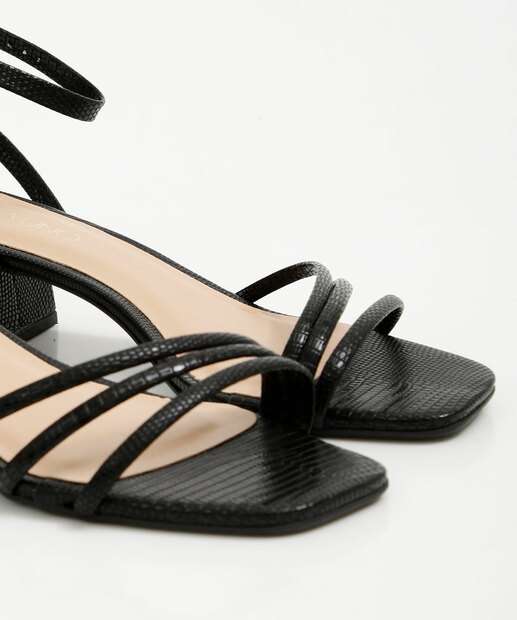 Sandália Salto Grosso Feminina Via Uno 