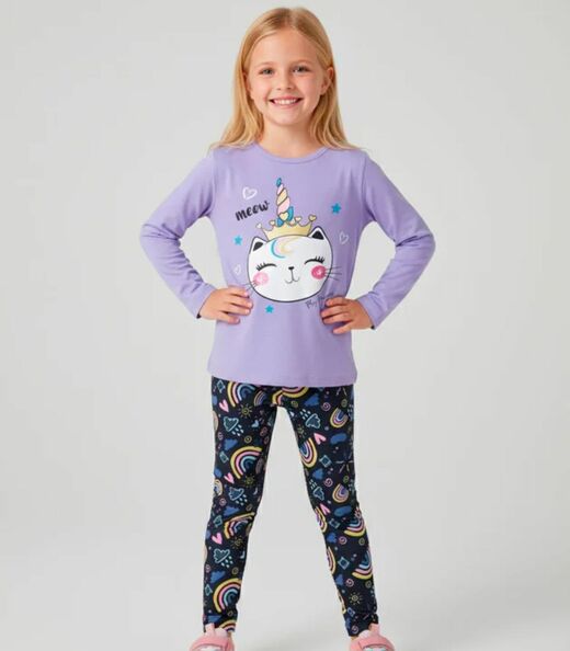 Image_Conjunto Infantil Menina Meia Estação Laluna Roxo