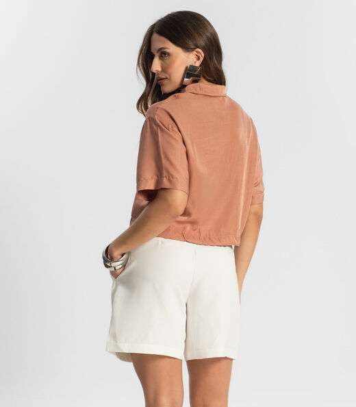 Camisa Feminina Manga Curta Endless Marrom
