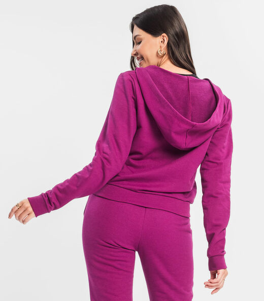 Jaqueta Feminina Com Capuz Endless Roxo