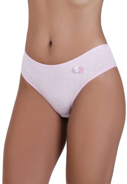 Kit 3 Calcinhas Crochê Algodão Concept Lingerie Multicolorido