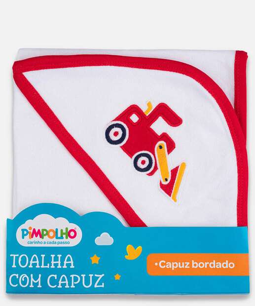 Toalha Infantil Capuz Bebê Carros Pimpolho 1 Peça
