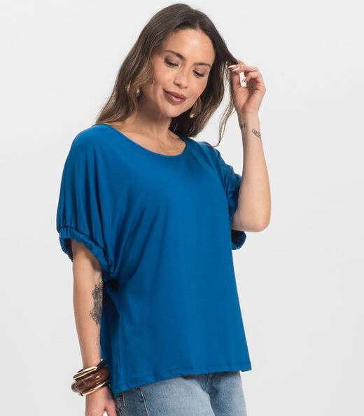 Blusa Viscose Infinita Cor Azul