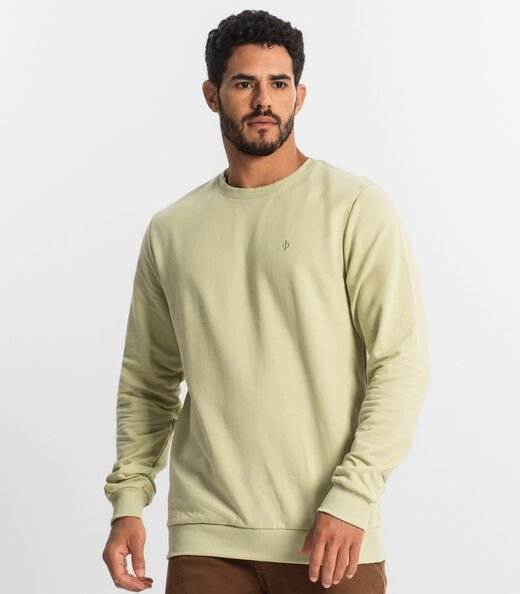 Moletom Masculino Plus Size Moletom Básico Diametro Verde