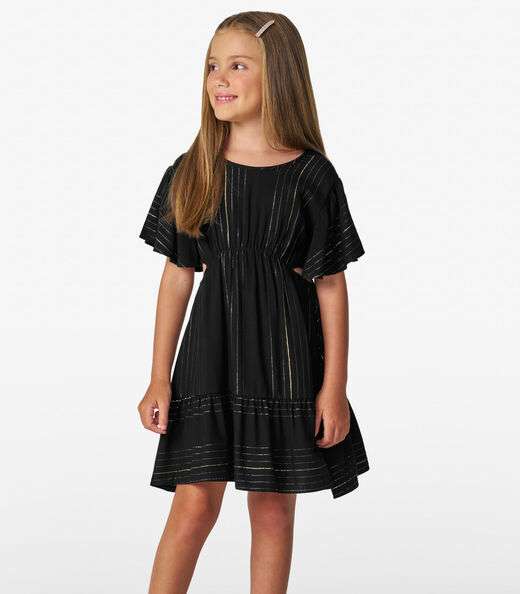 Image_Vestido Infantil em Viscose Lurex Trick Nick Preto