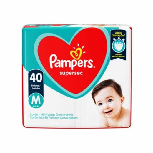 Image_Kit 2 Fraldas Pampers Ss Mega M C/40 Unidades cada