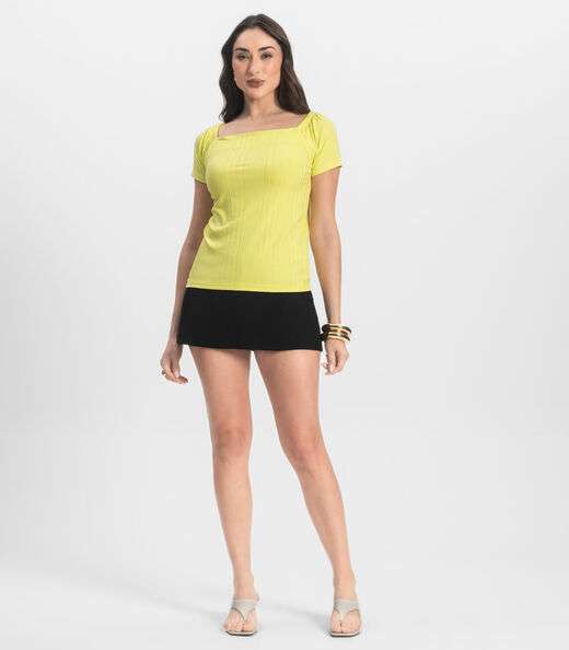 Blusa Feminina Canelada Infinita Cor Verde