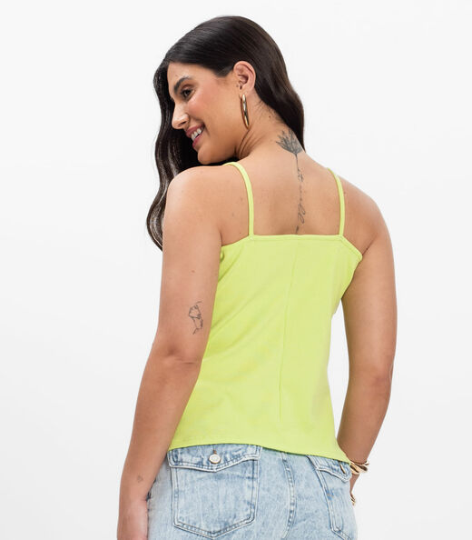Blusa de Alça Infinita Cor Verde