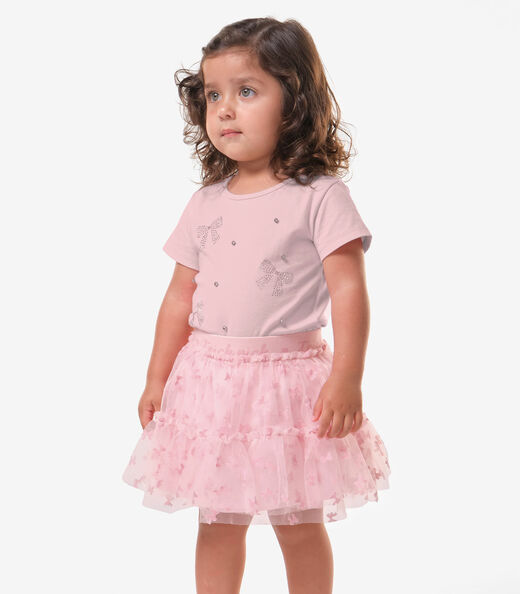 Image_Conjunto Menina Blusa Com Saia Trick Nick Rosa