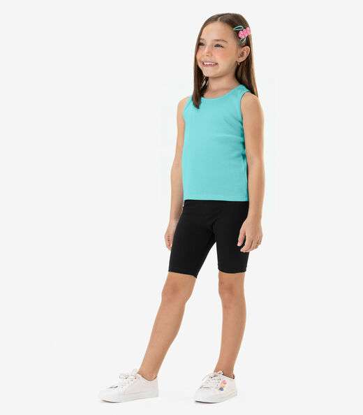 Bermuda Ciclista Infantil Feminina Rovitex Kids Preto