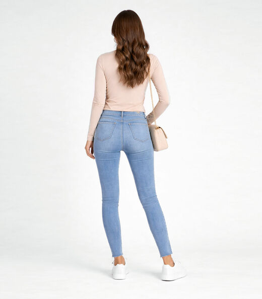 Blusa Manga Longa Decote V Básica Select Marrom