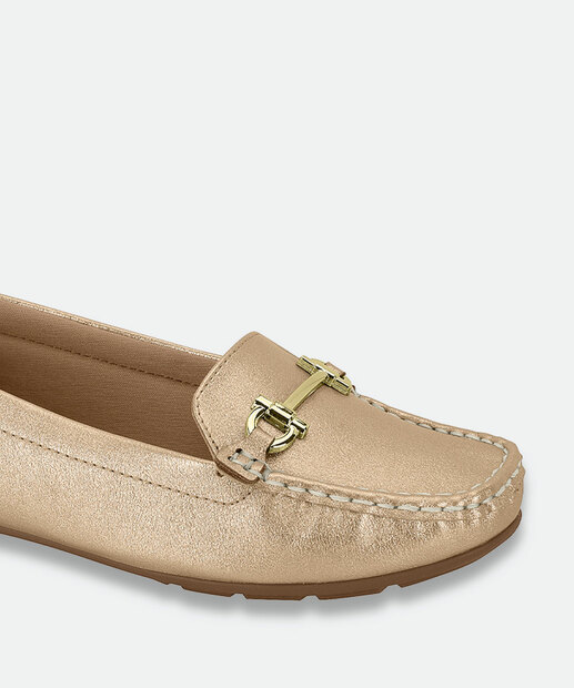 Mocassim Loafer Feminino Modare Dourado