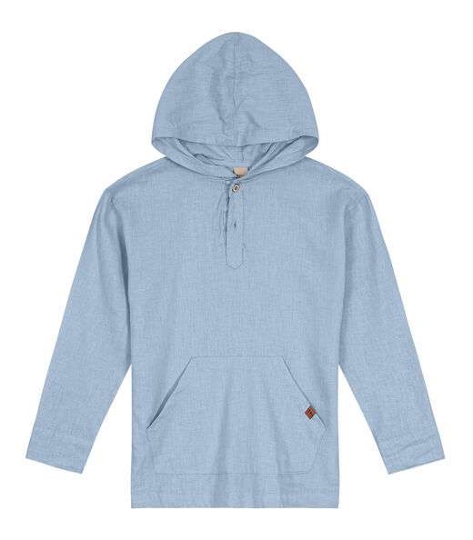 Camisa Infantil Manga Longa Com Capuz Trick Nick Azul