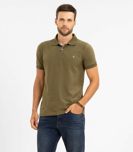 Polo Masculina Básica Diametro Verde