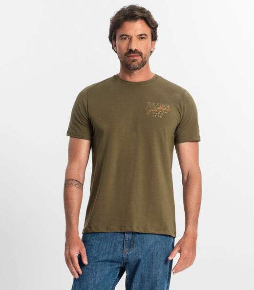 Camiseta Masculina Em Cotton Diametro Verde
