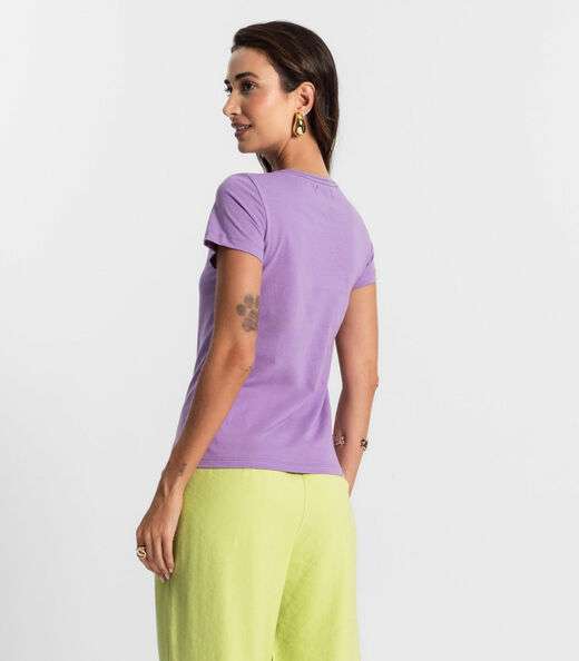 Blusa Feminina Meia Malha 30 Básica KO Roxo