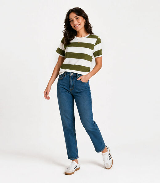 Blusa Feminina Estampada Viscotorcion Infinita Cor Verde