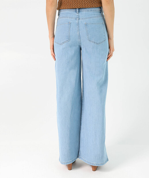 Calça Feminina Wide Leg Petit Jeans Marisa Azul