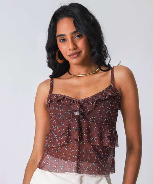 Image_Blusa Feminina Tule Flores Babado Marisa