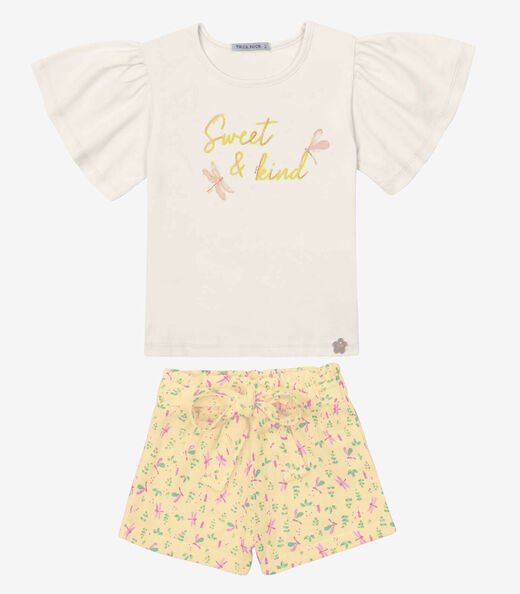 Image_Conjunto Verão Menina Curto Com Estampa Trick Nick Amarelo