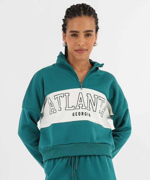 Image_Blusão Feminino Cropped Moletom Flanelado Marisa Verde