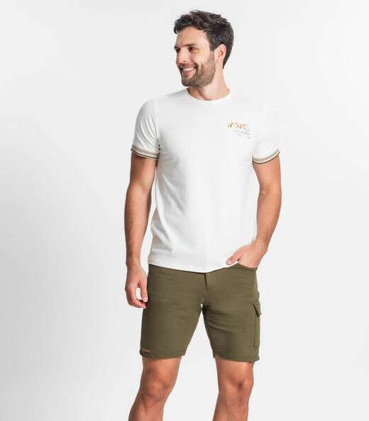 Bermuda Masculina Em Moletom Diametro Verde