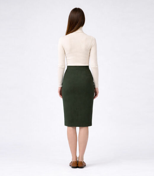 Saia Feminina Bengaline Renaluci Verde
