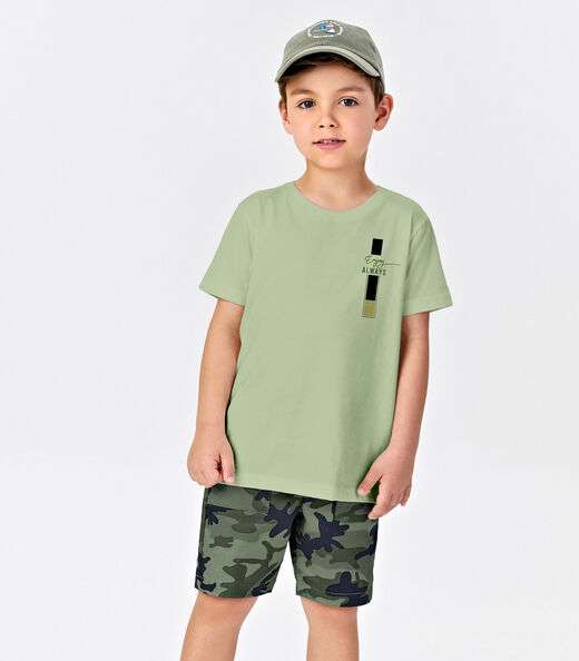 Image_Conjunto Infantil Camiseta Com Bermuda Trick Nick Verde