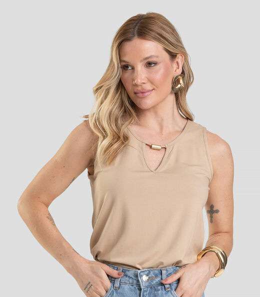 Image_Blusa Feminina Lisa Infinita Cor Bege
