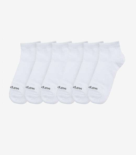 Image_Kit 6 Pares De Meias Cano Curto Adulto Endless Branco