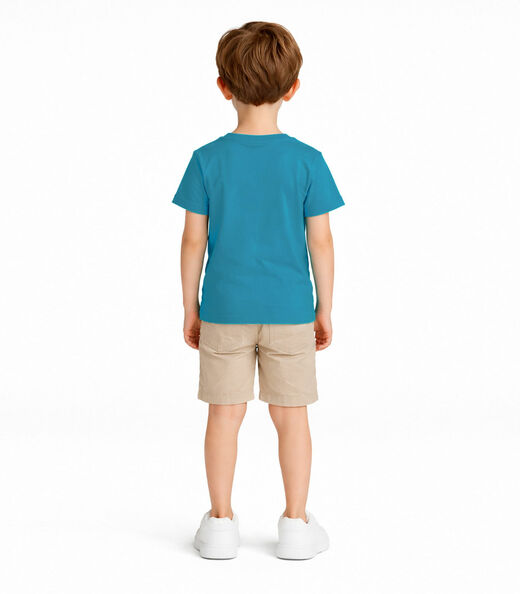 Blusa Infantil Unissex Manga Curta Lisa Soletex Verde