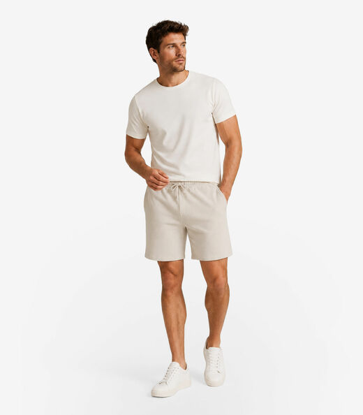 Bermuda Masculina Moletinho Gorgurinho Diametro Bege