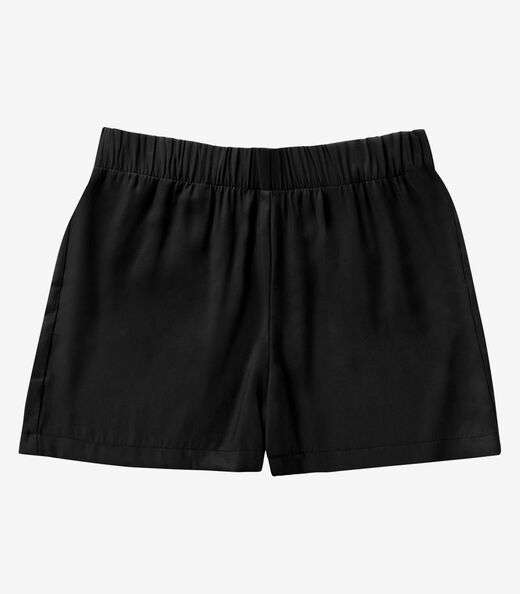 Shorts Tecido Favo Plus Size Secret Glam Preto