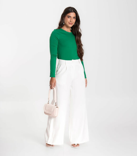 Blusa Manga Longa Básica Select Verde