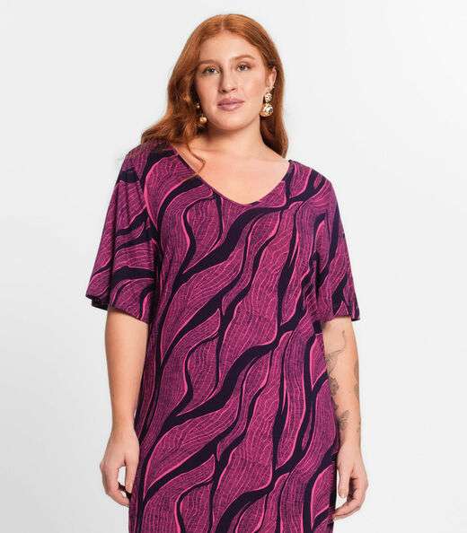 Vestido estampado select Rosa