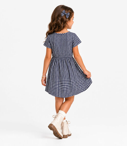 Vestido Curto Infantil Estampado Select Azul