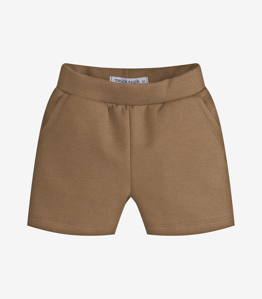 Conjunto Infantil Camiseta Com Bermuda Trick Nick Bege