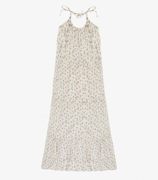 Vestido Longo Feminino Estampado Viscolinho Select Branco