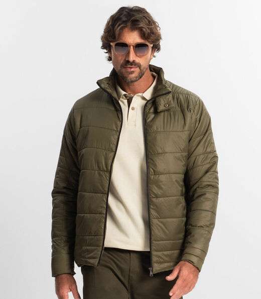 Jaqueta Masculina Em Microfibra Diametro Verde