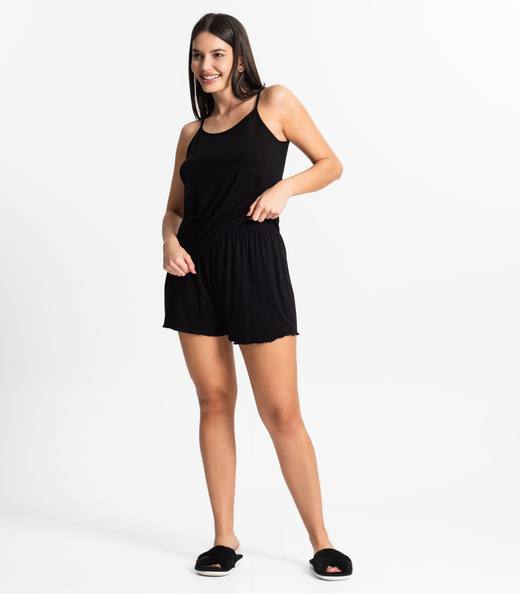 Pijama Feminino De Alças Select Preto