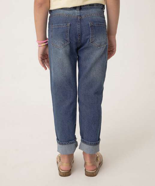 Calça Jeans Cigarrete Infantil Tam 4 a 10