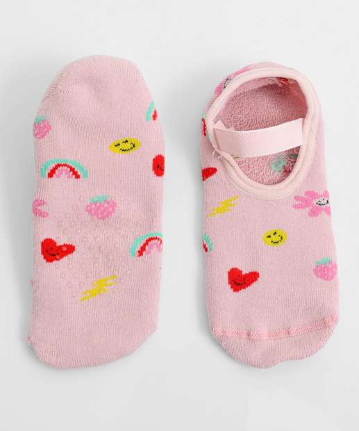 Image_Meia Sapatilha Infantil Antiderrapante Marisa Rosa