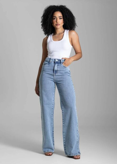 Calça Jeans Sawary Wide Leg - 282698
