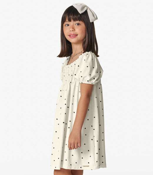 Vestido em Molecotton De Vicose Lurex Trick Nick Off White
