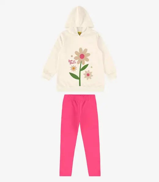 Image_Conjunto Infantil Blusão Com Legging Rovi Kids Bege