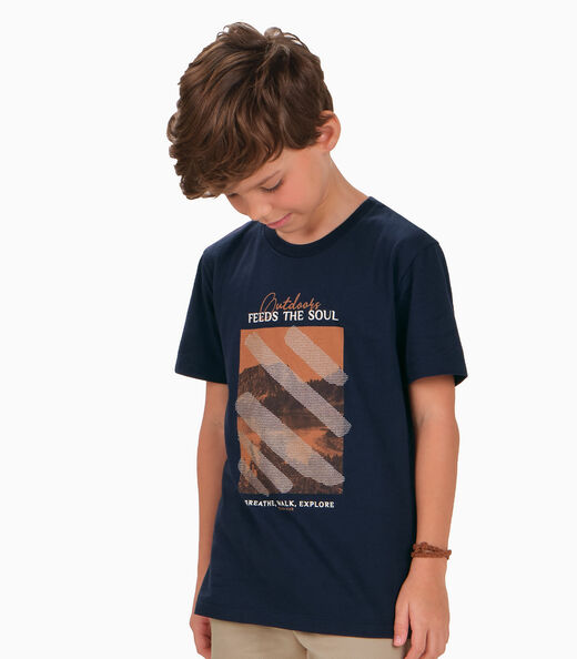 Conjunto Camiseta com Bermuda Menino Trick Nick Azul
