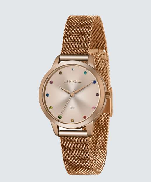 Kit Relógio Feminino Strass Lince LRR4702L KO28R1RX  