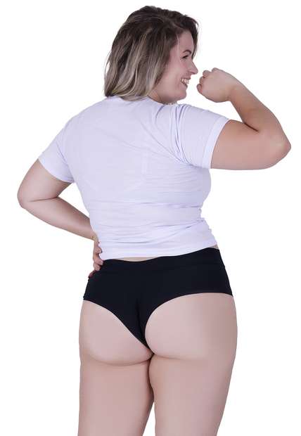 Calcinha Amorosa Plus Size Microfibra Concept Lingerie Preto